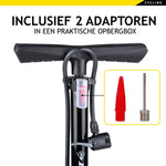 Dunlop Fietspomp Met Drukmeter Dubbel Ventiel Hollands Ventiel/Frans Ventiel/Autoventiel