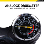 Dunlop Fietspomp Met Drukmeter Dubbel Ventiel Hollands Ventiel/Frans Ventiel/Autoventiel