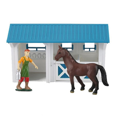 Dutch Farm Paardenstal Met Figuur En Paard