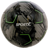 Sportx Voetbal 22 Cm 330-350 G Zwart/Grijs/Neon Groen