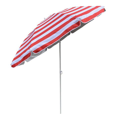 Outdoor Parasol Strepen 180 Cm Rood/Wit