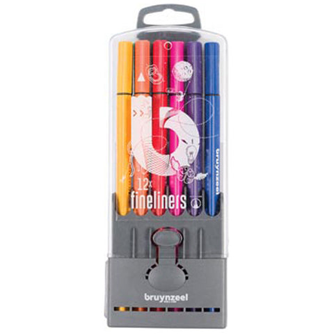 Bruynzeel Mxz Fineliners Etui 12 Stuks