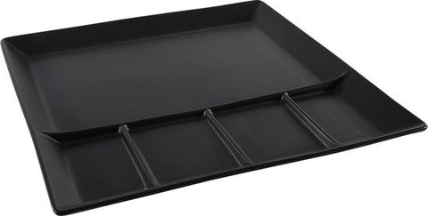 Diversen Fonduebord 24,5X24,5Cm Mat Zwart