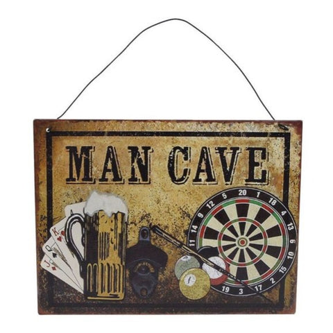 Basic Metalen Wandversiering Man Cave Bord 20X15 Cm