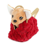 Toi-Toys Pluchen Chihuahua Hond In Blingbling Handtas Assorti