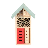 Esschert Design Houten Insectenhotel 9X15X26 Cm Naturel/Mintgroen/Rood