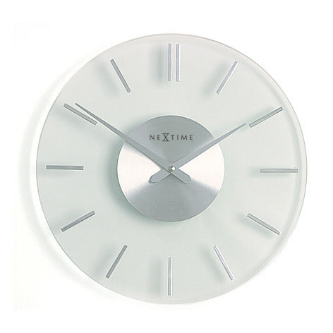 Nextime Ne-2632 Wandklok Dia. 31 Cm, Glas, Stripe