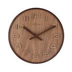 Nextime Ne-3096Br Wandklok Dia. 35 Cm, Hout, Bruin, 'Wood Wood Medium'