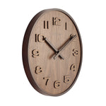 Nextime Ne-3096Br Wandklok Dia. 35 Cm, Hout, Bruin, 'Wood Wood Medium'