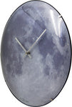 Nextime Ne-3164 Wandklok Dia. 35 Cm, Bol Glas, 'Blauw Moon Dome'