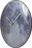 Nextime Ne-3164 Wandklok Dia. 35 Cm, Bol Glas, 'Blauw Moon Dome'