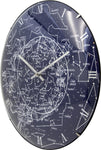 Nextime Ne-3165 Wandklok Dia. 35 Cm, Bol Glas, 'Milky Way Dome'