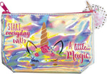 Unicorn Kinder Toilettasje Etui Make-Up Tasje Holografisch Met Unicorn Print 19.5X13Cm