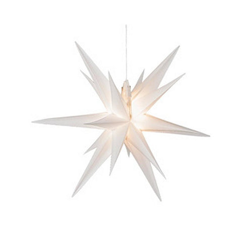 Lumineo Kerstster Pvc Steady Wit 6 Leds Binnen/Buiten 60 Cm