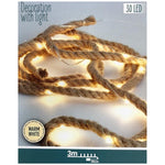 4 Stuks Jute Touw Met Ledverlichting - 3 Meter