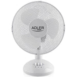 Adler Ad7302 - Tafelventilator Wit - 23Cm