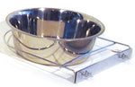 Unbranded Stainless Steel Dog Bowl With Screw Holder 21 CM