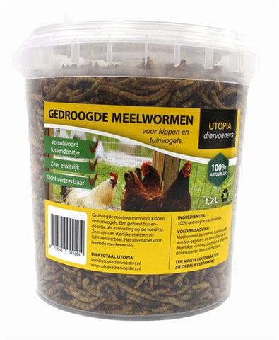 Utopia Gedroogde Meelwormen 1,2 LTR