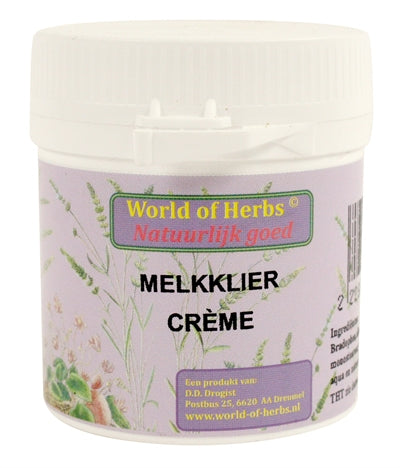 World Of Herbs Phytothérapie Crème Glande Mammaire 50 GR