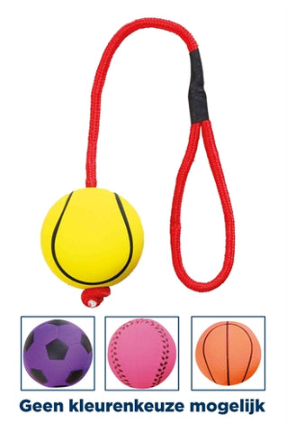 Trixie Sports Ball On Rope Foam Rubber Floating Assorted 6X6X30 CM