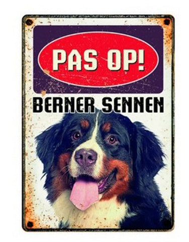 Plenty Gifts Waakbord Tin Bernese Mountain 15X21 CM