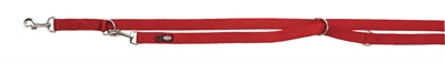 Trixie Premium Dog Leash Double Stitched Adjustable Red