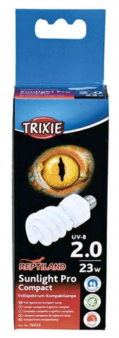 Trixie Reptiland Sunlight Pro Compact 2.0 Lampe UV-B 23 WATTS 6X6X15,2 CM