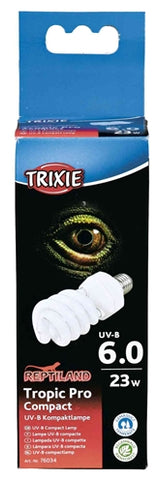 Trixie Reptiland Tropic Pro Compact 6.0 Lampe UV-B 23 WATTS 6X6X15,2 CM