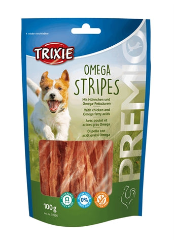 Trixie Premio Omega Rayures Poulet 100 GR