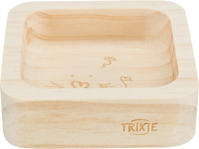 Trixie Voerbak Hout Muis / Hamster 8X8 CM 60 ML