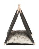 Trixie Kattenmand Tent Elfie Met Kussen Vilt Antraciet 50X46X52 CM