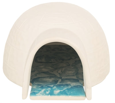 Trixie Igloo Hamster Avec Plaque Refroidissante Céramique Blanc 15X13X9 CM