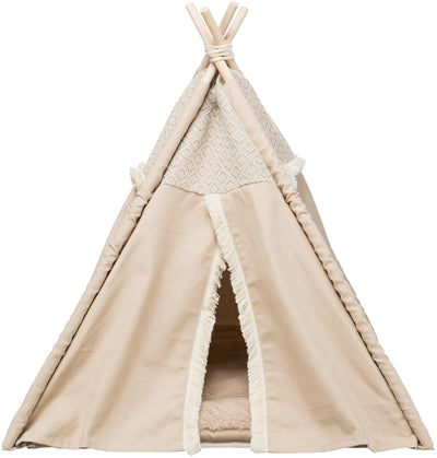 Trixie Lit pour Chat Tipi Boho Beige 55X55X65 CM