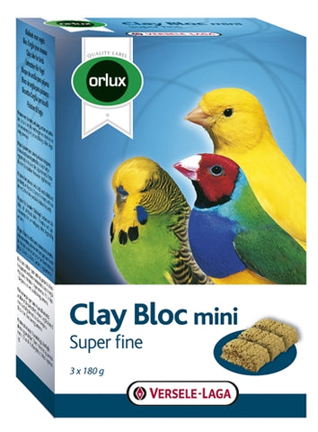 Orlux Klei Blok Mini Kanarie/Parkiet/Tropische Vogels 3X180 GR